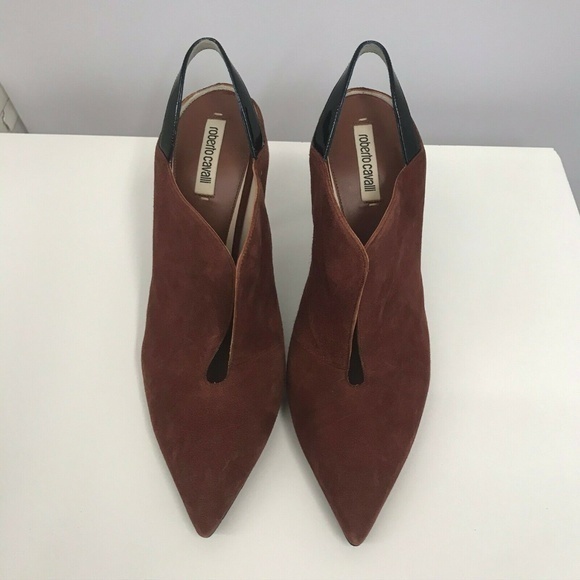 Roberto Cavalli Suede Python‎ Sculptural Shoes 41 - Picture 3 of 7